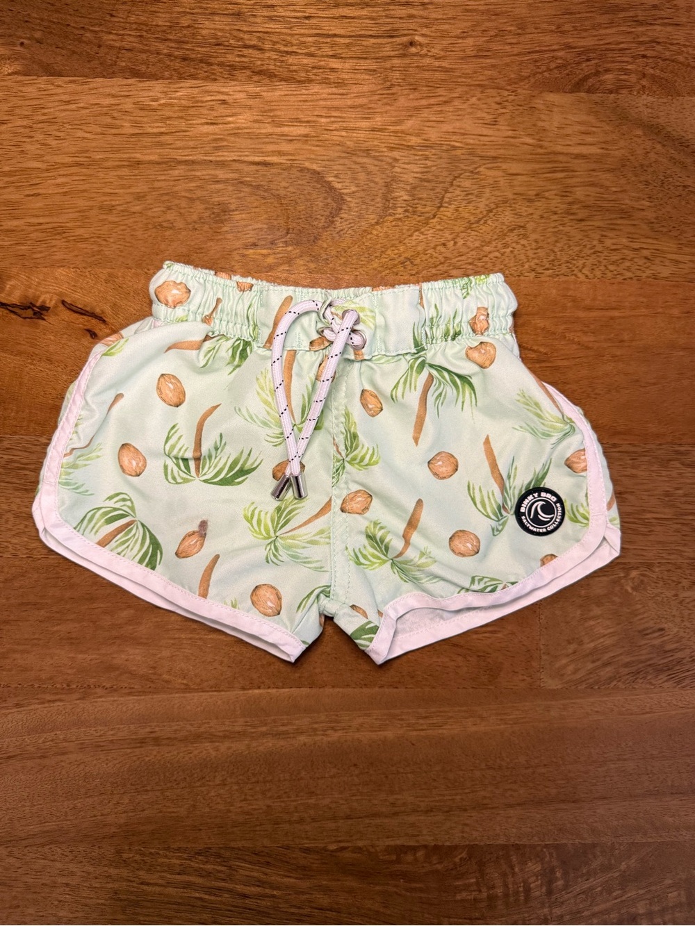 Binky Bro Palm Tree and Coconut Baby Swim Trunks 6 Months